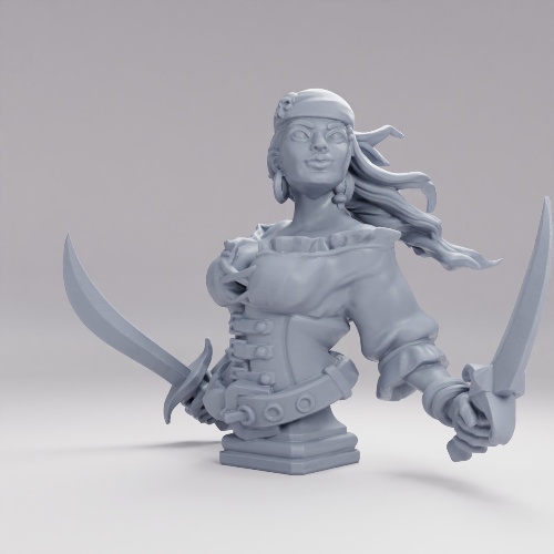 Picture of Pirate Adrie Bust With Hands