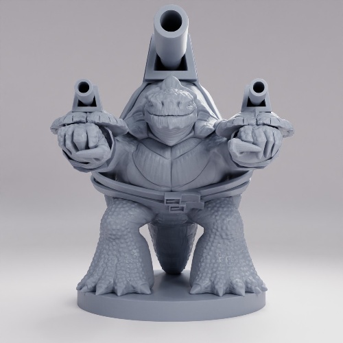 Picture of Tortle Artificer Gunslinger with Wrist and Shell Cannons