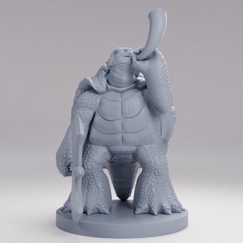 Picture of Tortle Barbarian with horn and axe