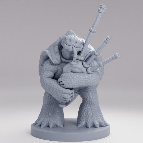 Picture of Tortle Bard With Bagpipes