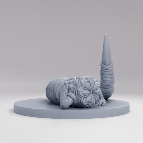 キチン質の毒針幼虫 の画像