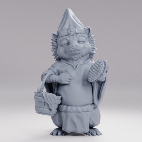 ハリネズミの床磨き の画像