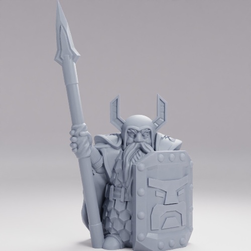 Picture of Dwarf Guardian With Sheld And Spear