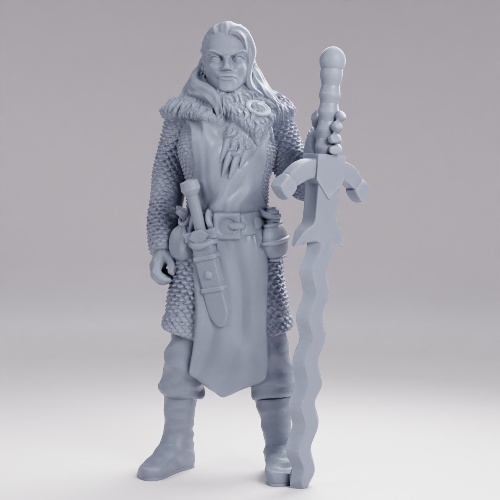 Picture of Female Warrior Big Sword