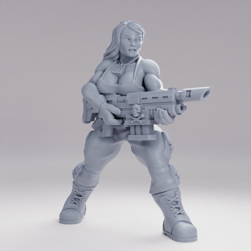 Picture of Muscle Girl Soldier
