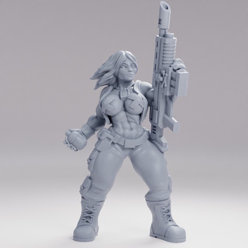 Picture of Strong Military Girl C