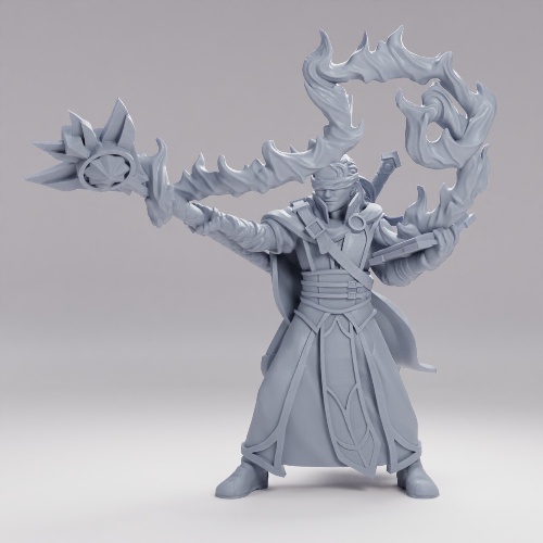 Picture of Warlock With Flame Spell