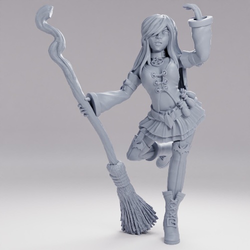 Picture of Witch With Broom A