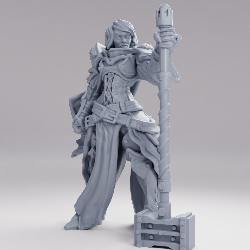 Picture of Female Knight A Hammer