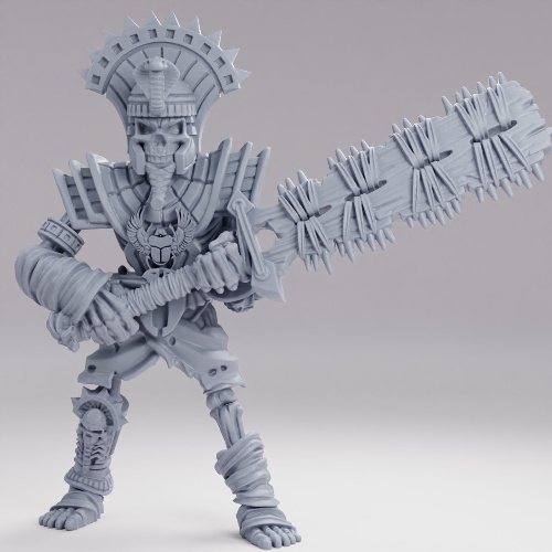 Picture of Mummy with two handed weapon