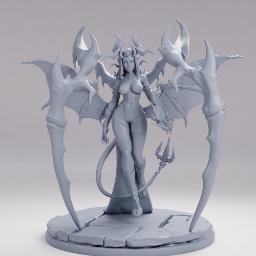 Picture of Demon Queen Lerza Nude On Base