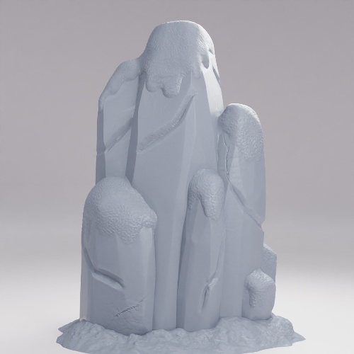 Picture of Snow Covered Stone D