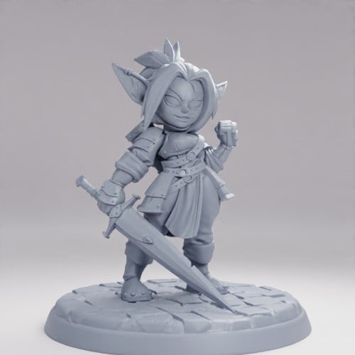 Picture of Amber Goblin Fighter On Base