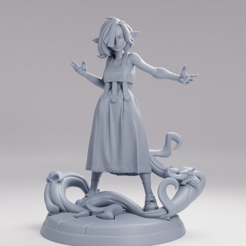Picture of Goth Elf Caster On Base