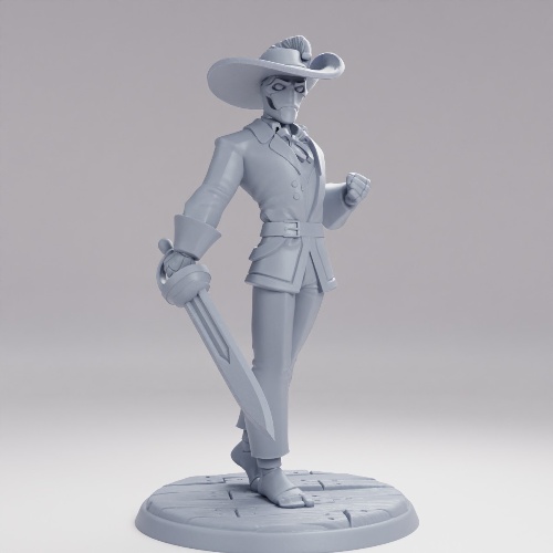 Picture of Warforged Swashbuckler On Base