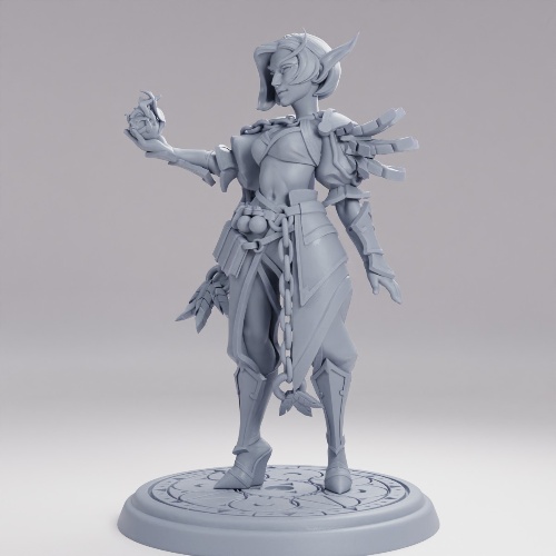 Picture of Ynn Elf Warlock On Base